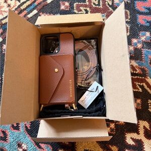 Bandolier Remi Magnet iPhone 15 Pro Max Case cognac new/box